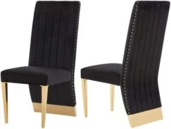 AZhome Dining Chairs With Nail Head Trim, Modern Upholstered Velvet Dining Room Chairs In Lovely Color Tufted And Gold Stainless Steel, Set Of 2 15 AZhome Dining Chairs With Nail Head Trim, Modern Upholstered Velvet Dining Room Chairs In Lovely Color Tufted And Gold Stainless Steel, Set Of 2 -Amazon Store 41fxo62lw0L. AC