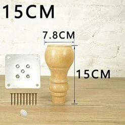 BOCNYC 4 Pieces Niture Feet Solid Wood Replacement Table Legsniture Legs For Sofa Bed Cabinet Chair Couch Desk Feet,15cm -Amazon Store 41g4EYrSKML