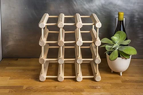 J.K. Adams Wood Stackable Modular Wine Rack Storage Holder With Natural Pins, 12 Bottle, Ash 7 J.K. Adams Wood Stackable Modular Wine Rack Storage Holder With Natural Pins, 12 Bottle, Ash - Image 5
