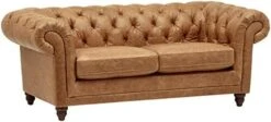 Amazon Brand – Stone & Beam Bradbury Chesterfield Tufted Leather Sofa Couch, 92.9"W, Cognac -Amazon Store 41gFZTJQU6L. AC
