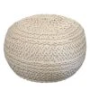NOORI Home - Premium Luxury 100% Handmade & Handcrafted Cable Style Cotton Knitted Jade Comfortable Pouf, Ottoman, Footrest, Footstool - Beige - 20"x20"x14" 1 NOORI Home - Premium Luxury 100% Handmade & Handcrafted Cable Style Cotton Knitted Jade Comfortable Pouf, Ottoman, Footrest, Footstool - Beige - 20"x20"x14" -Amazon Store 41gHbPXSlVL