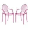 Modway Casper Modern Acrylic Stacking, Two Dining Armchairs, Pink -Amazon Store 41gQByFLuvS