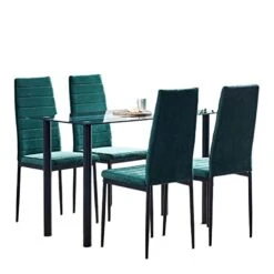 ROZHOME Dining Chair Set Of 4, Modern Kitchen Chairs Linen Side Chairs With Metal Legs And Frame (Green Velvet*4) 23 ROZHOME Dining Chair Set Of 4, Modern Kitchen Chairs Linen Side Chairs With Metal Legs And Frame (Green Velvet*4) -Amazon Store 41gXzxnr3tL