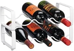 MDesign Metal Steel 3 Bottle Modular Wine Rack Storage Organizer For Kitchen Countertop, Table Top, Pantry, Fridge - Holder For Wine, Beer, Pop/Soda, Water, Stackable - 2 Pack - Matte White 21 MDesign Metal Steel 3 Bottle Modular Wine Rack Storage Organizer For Kitchen Countertop, Table Top, Pantry, Fridge - Holder For Wine, Beer, Pop/Soda, Water, Stackable - 2 Pack - Matte White -Amazon Store 41gZ eEs98L. AC