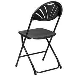 Flash Furniture 2 Pack HERCULES Series 650 Lb. Capacity Black Plastic Fan Back Folding Chair -Amazon Store 41gZjXKLwUL