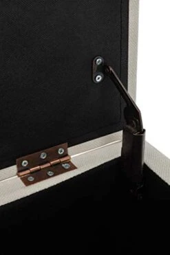 Wovenbyrd Classic 24-Inch Wide Rectangular Tufted Storage Ottoman Footstool With Hinged Lid, Cream Fabric -Amazon Store 41gfKp4ARLL