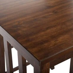 Safavieh Home Collection Ilana 3 Piece Pub Set, Chestnut And Black -Amazon Store 41glFYisABL