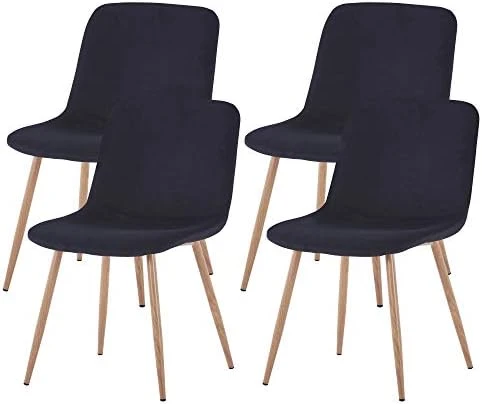 Springfavor Blue Velvet Dining Chairs Set Of 4 Kitchen & Dining Room Chairs With Sturdy Metal Legs Upholstered Mid Century Modern Dining Chairs For Living Room/Kitchen/Bedroom 9 Springfavor Blue Velvet Dining Chairs Set Of 4 Kitchen & Dining Room Chairs With Sturdy Metal Legs Upholstered Mid Century Modern Dining Chairs For Living Room/Kitchen/Bedroom - Image 7