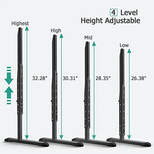 Universal TV Stand, Table Top TV Stand Base Replacement For Most 37 To 80 Inch LCD LED TVs, 4 Height Adjustable TV Legs With Cable Management Hold Up To 100lbs,Max VESA 800x400mm,Black(SG81901) 6 Universal TV Stand, Table Top TV Stand Base Replacement For Most 37 To 80 Inch LCD LED TVs, 4 Height Adjustable TV Legs With Cable Management Hold Up To 100lbs,Max VESA 800x400mm,Black(SG81901) - Image 4