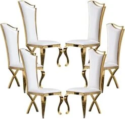 Goderfuu Marble Dining Table For 6 - Marble Dining Room Table With Silver Stainless Steel Base, 78 Inch Rectangle Dining Table Modern Dining Room Table For 6, Gray White Dining Table With Marble Top -Amazon Store 41h3ITomY L. AC