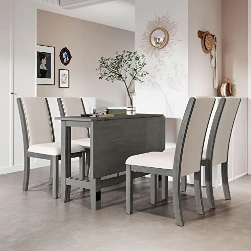 Kisyapoo Multipurpose Retro 3-Piece Dining Table Set, Solid Wood Counter Height Pub Foldable With 2 Padded Saddle Stools For Kitchen Room Home Bar, Space-Saving Design (Espresso) 17 Kisyapoo Multipurpose Retro 3-Piece Dining Table Set, Solid Wood Counter Height Pub Foldable With 2 Padded Saddle Stools For Kitchen Room Home Bar, Space-Saving Design (Espresso) - Image 15