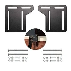 ABSOK Bed Frame Adapter Brackets, Headboard Attachment Bracket For Headboard Extra Heavy Duty,Queen Bed Modification Plate, Set Of 2 Bed Frame Brackets Adapter With Mounting Bolts (Black)