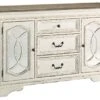 Signature Design By Ashley Realyn French Country Distressed -Dining Room Buffet Or Server, Chipped White 1 Signature Design By Ashley Realyn French Country Distressed -Dining Room Buffet Or Server, Chipped White -Amazon Store 41h7THBRXqL