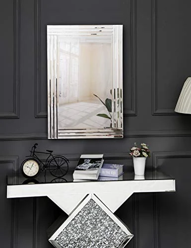 RICHTOP Wall Mirror Triple Bevelled Edges Rectangle Large Silver Wall Mounted Mirror For Living Room, Hallway,Office(90X60CM) 5 RICHTOP Wall Mirror Triple Bevelled Edges Rectangle Large Silver Wall Mounted Mirror For Living Room, Hallway,Office(90X60CM) - Image 3