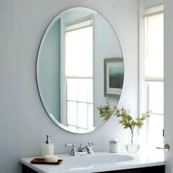 USHOWER 20"x28" Frameless Oval Wall Mirror For Bathroom/Vanity, Beveled Edge, Simple & Elegant Look 17 USHOWER 20"x28" Frameless Oval Wall Mirror For Bathroom/Vanity, Beveled Edge, Simple & Elegant Look -Amazon Store 41hHzeUhVML. AC