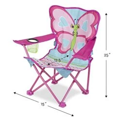 Melissa & Doug Cutie Pie Butterfly Camp Chair (Frustration-Free Packaging) , Pink -Amazon Store 41hRlxtZRkL