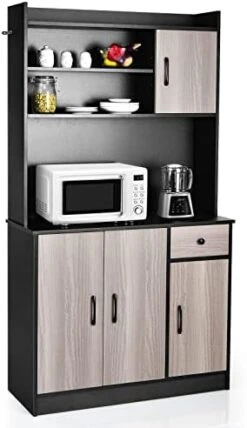 Giantex Buffet Hutch Cabinet, Kitchen Hutch Sideboard, Buffet Pantry On Island, Wood Kitchenware Server With Drawer, Shelf And Storage Cabinet (Black & Natural) 14 Giantex Buffet Hutch Cabinet, Kitchen Hutch Sideboard, Buffet Pantry On Island, Wood Kitchenware Server With Drawer, Shelf And Storage Cabinet (Black & Natural) -Amazon Store 41hS8LE8GrL. AC
