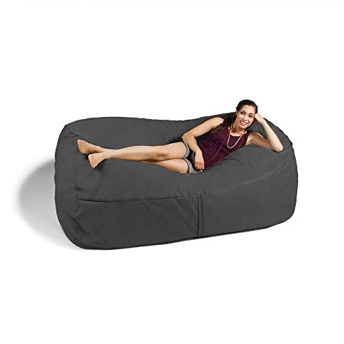 Jaxx 7 Foot Bean Bag Sofa, Charcoal 4 Jaxx 7 Foot Bean Bag Sofa, Charcoal - Image 2