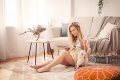 KRAFTIZAN Moroccan Leather Pouf Ottoman Foot Rest – Handmade Ottoman Leather Pouf – Genuine Leather Boho Round Ottoman Pouf Crafted By Moroccan Artisans – 21 X 13 Inch (Tan Brown, Unstuffed) 15 KRAFTIZAN Moroccan Leather Pouf Ottoman Foot Rest – Handmade Ottoman Leather Pouf – Genuine Leather Boho Round Ottoman Pouf Crafted By Moroccan Artisans – 21 X 13 Inch (Tan Brown, Unstuffed) -Amazon Store 41hV8zNL3iL