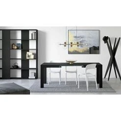 Mobili Fiver, First Extendable Table, Rustic Oak, Laminate-Finished, Made In Italy