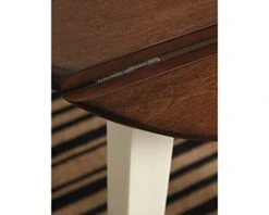 Signature Design By Ashley Woodanville Cottage 40" Round Drop Leaf Dining Table, Cream & Brown -Amazon Store 41hi6zQ9vkL