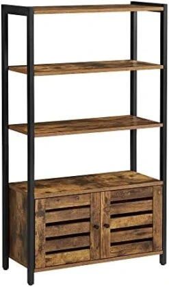 VASAGLE Lowell Sideboard, Kitchen Cabinet With Shutter Sliding Doors, Floor Storage Cupboard, Living Room, Hallway, 13.8" D X 39.4" W X 27.6" H, Rustic Brown 17 VASAGLE Lowell Sideboard, Kitchen Cabinet With Shutter Sliding Doors, Floor Storage Cupboard, Living Room, Hallway, 13.8" D X 39.4" W X 27.6" H, Rustic Brown -Amazon Store 41hl4pZagBL. AC