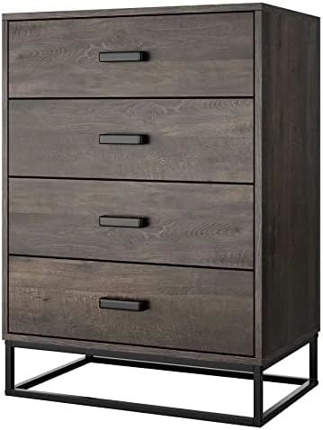 URKNO Chest Of Drawers, Wood 4 Drawer Dresser For Bedroom, Nightstand For Bedroom, Living Room, Entryway, Closet, Easy Assembly, Dark Brown 10 URKNO Chest Of Drawers, Wood 4 Drawer Dresser For Bedroom, Nightstand For Bedroom, Living Room, Entryway, Closet, Easy Assembly, Dark Brown - Image 8