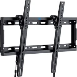 Pipishell Tilt TV Wall Mount Bracket For Most 26-55 Inch LED LCD OLED Flat Curved Screen TVs Up To 99lbs Max VESA 400x400mm, Low Profile And 8 Degrees Tilting TV Mount Fits 16 Inch Wood Stud Spacing
