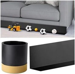 LUCBEI Cuttable PVC Under Couch Blocker, Self-Adhesive Gap Bumper Under Sofa,Toy Blockers For Pets,Stop Things From Going Under Sofa Bed And Other Furniture (Color : A-Black, Size : 3PCS) -Amazon Store 41hvyGpAvuL. AC 2