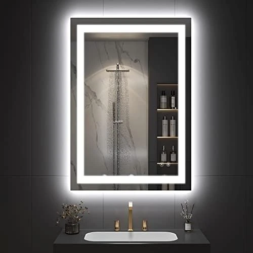 IOWVOE 60 X 36 Inch LED Mirror Backlit Bathroom Large Wall Mounted Vanity Makeup Mirror Dimmable Anti-Fog Lighted Mirror CRI 90 Adjustable Brightness 17 IOWVOE 60 X 36 Inch LED Mirror Backlit Bathroom Large Wall Mounted Vanity Makeup Mirror Dimmable Anti-Fog Lighted Mirror CRI 90 Adjustable Brightness - Image 15