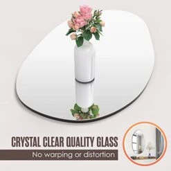 Houseables Irregular Mirror, Asymmetrical Wall Mirrors, Abstract Shaped Frame, 19.5"x33.25", Wood, Black Accent Decor, Large Body, Unsymmetrical, Weird Shape, Decorative, Asymmetric, Wavy, Modern -Amazon Store 41i0hqVKgjL