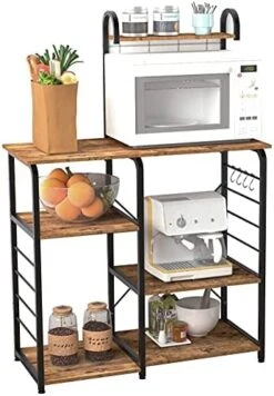 Soges Multi-Functional Kitchen Baker's Rack Utility Microwave Oven Stand Storage Cart Workstation Shelf Microwave Cart, Black Brown 172-BK 16 Soges Multi-Functional Kitchen Baker's Rack Utility Microwave Oven Stand Storage Cart Workstation Shelf Microwave Cart, Black Brown 172-BK -Amazon Store 41iAvL0kcUS. AC