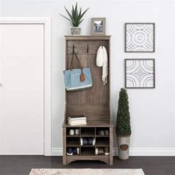 Pemberly Row 27" Hall Tree With 9 Cubbies In Drifted Gray -Amazon Store 41iVNjmxTyL