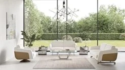 Zuri Furniture Modern Armondo Loveseat In Black Microfiber And Genuine Leather -Amazon Store 41igFUvYgIL. AC