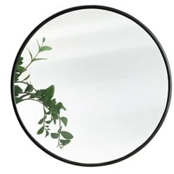 Round Mirror, Black Round Mirror 30 Inch, Round Wall Mirror, Round Bathroom Mirror, Circle Mirrors For Wall, Metal Framed Mirror For Bathroom, Vanity, Bedroom, Entryway, Hallway