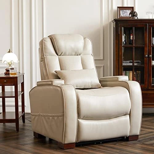 DYNOX Small Lift Chair Recliners With Massage And Heat, Dual Motor Power Lift Sofa With Infinite Adjust For Back And Footrest (Fabirc-Beige) 9 DYNOX Small Lift Chair Recliners With Massage And Heat, Dual Motor Power Lift Sofa With Infinite Adjust For Back And Footrest (Fabirc-Beige) - Image 7