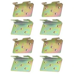 Woogim Wooden Universal Wood Bed Rail Hook Plates For Beds Frame Bracket Headboard Footboard Replacement Wooden Bed Parts Or New Bed Constructions - Set Of 4