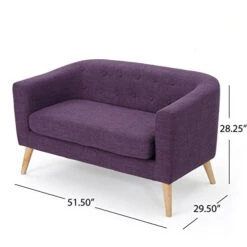 Christopher Knight Home Bridie Mid-Century Modern Loveseat, Muted Purple Fabric 10 Christopher Knight Home Bridie Mid-Century Modern Loveseat, Muted Purple Fabric -Amazon Store 41ir5kzWIwL
