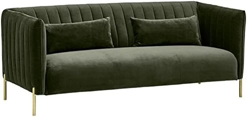 Amazon Brand – Rivet Frederick Mid-Century Channel Tufted Leather Sofa Couch, 77.5"W, Taupe 10 Amazon Brand – Rivet Frederick Mid-Century Channel Tufted Leather Sofa Couch, 77.5"W, Taupe - Image 8