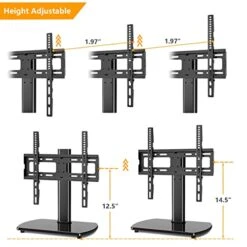 5Rcom Universal TV Stand, Height Adjustable 27 32 37 40 43 46 50 55 Inch Tv Stand, Swivel TV Stand For Bedroom, Living Room, Holds Up To 88 Lbs, TV Stand Mount -Amazon Store 41j7y59hUaL