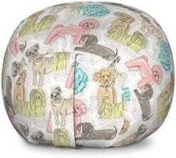 Ambesonne Zebra Print Storage Toy Bag Chair, Striped Zebra Animal Print Nature Wildlife Inspired Simplistic Illustration, Stuffed Animal Organizer Washable Bag, Small Size, White Charcoal -Amazon Store 41jD iIv3lL. AC