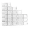SONGMICS Clear Shoe Boxes, Set Of 18 Stackable Plastic Shoe Organizer, Breathable And Foldable Display Storage Bins, For Max. US Size 11, Sneakers, Transparent And White ULSP106W18 -Amazon Store 41jvj9utaVL