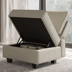 Belffin Modular Loveseat Sofa Couch With Storage Seats Velvet 2 Seater Love Seats For Small Spaces Grey -Amazon Store 41jyR5b89SL