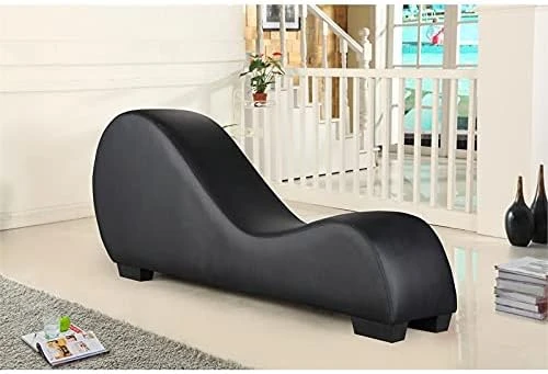 Kingway Furniture Kolar Faux Leather Yoga Chaise Lounge Chair, Relaxation, Streching, In Black 7 Kingway Furniture Kolar Faux Leather Yoga Chaise Lounge Chair, Relaxation, Streching, In Black - Image 5