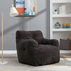 Beanbags Bean Bag Chair, Ultra Soft Teddy Fabric Arm Chair For Adults Kids, Comfy Leisure Sofa Chair For Bedroom, Living Room, Apartment, Ivory -Amazon Store 41k4b1LoLgL. AC