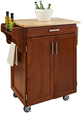 Homestyles Cuisine Kitchen Cart, Off White, Granite Top 12 Homestyles Cuisine Kitchen Cart, Off White, Granite Top - Image 10