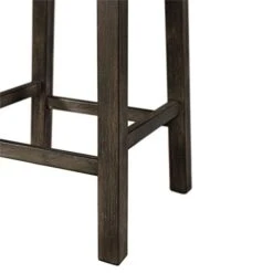 BOWERY HILL Montego Multipurpose Home, Kitchen, Dining Bar Living Room Sofa Table Set With 3 Upholstered Stools, Chairs In Dark Walnut And Gray Fabric -Amazon Store 41kILjiuSIL