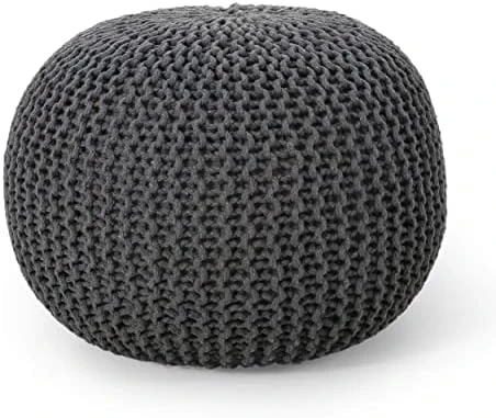 Christopher Knight Home Nahunta Pouf, Coral 12 Christopher Knight Home Nahunta Pouf, Coral - Image 10