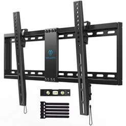 PERLESMITH TV Wall Mount For Most 37-82 Inch TVs Fits 16”/18”/24” Wood Studs, Tilt Wall Mount TV Bracket Up To 132 Lbs, Low Profile Flat TV Mount With Max VESA 600x400mm, PSLTK1