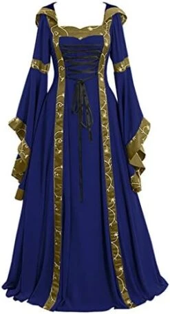 JEGULV 18th Renaissance Dress Women Plus Size Medieval Costume Irish Long Over Dress Halloween Costumes Ren Fairy Dress -Amazon Store 41klHkaKPbL. AC